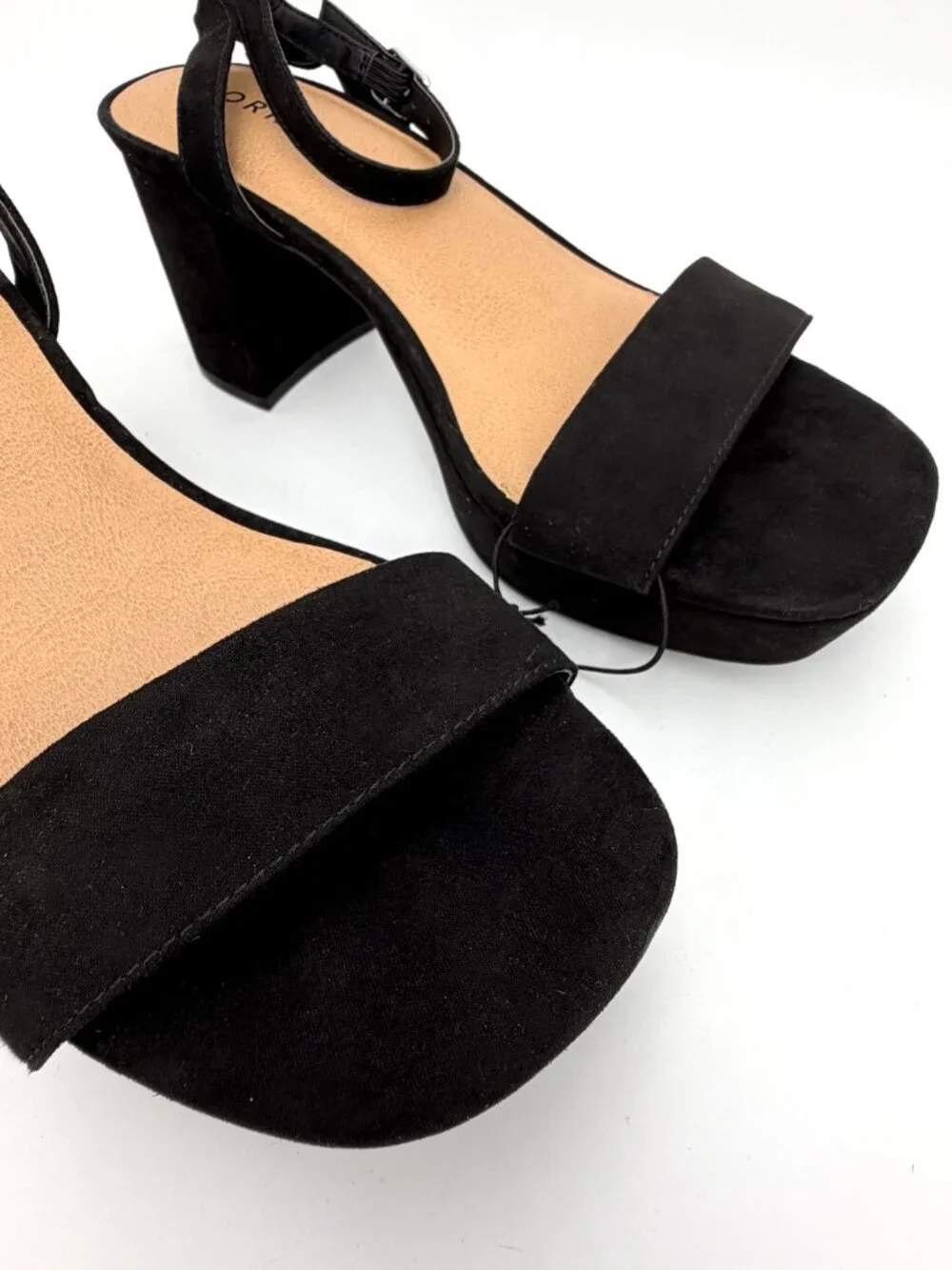 New Torrid Black Platform Block Heel Sandals - Size 8WW